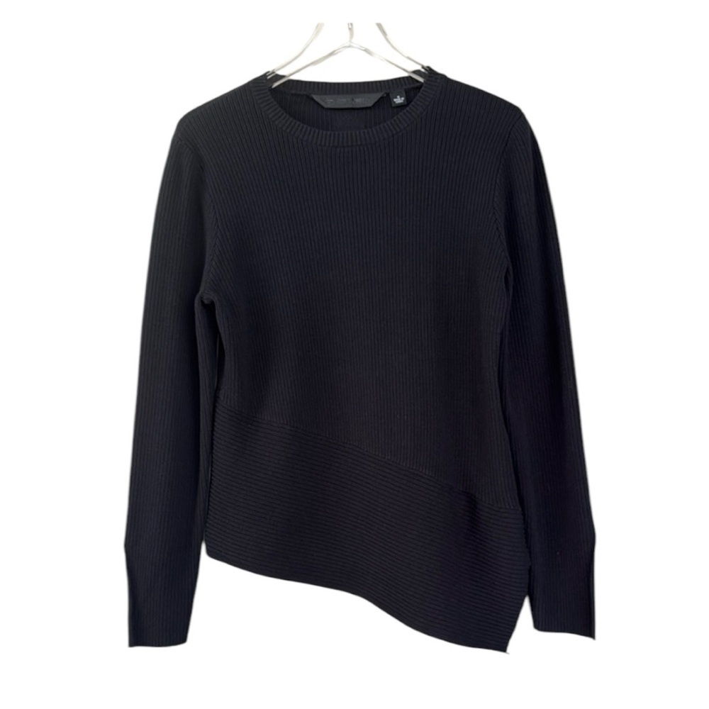 Harley Davidson Moto Women's Asymmetrical Long Sleeve Black Sweater Size Medium